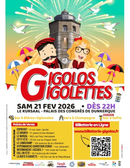 Bal des Gigolos Gigolettes, Bal de carnaval de Dunkerque - La veille de la bande de Malo les bains.